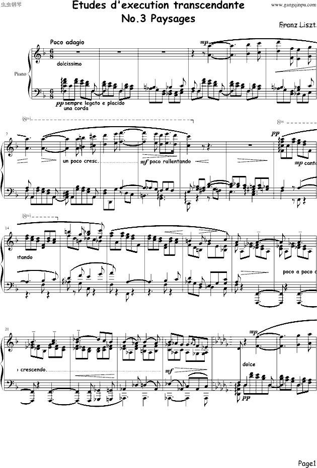 Etudes dexevution transcendante No.3 （Paysages）