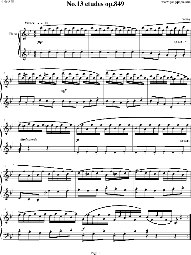 30练习曲——作品849