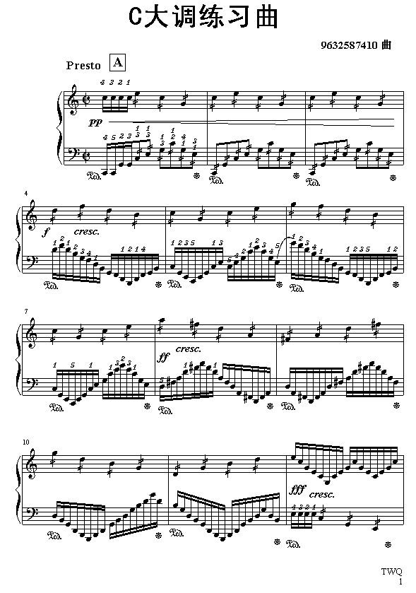 c大调练习曲