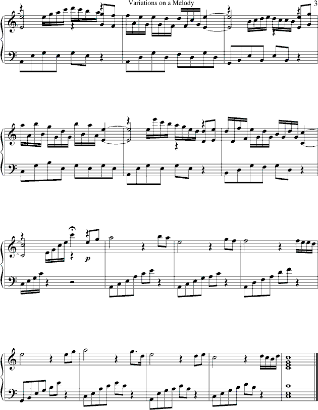 Variations on a Melody