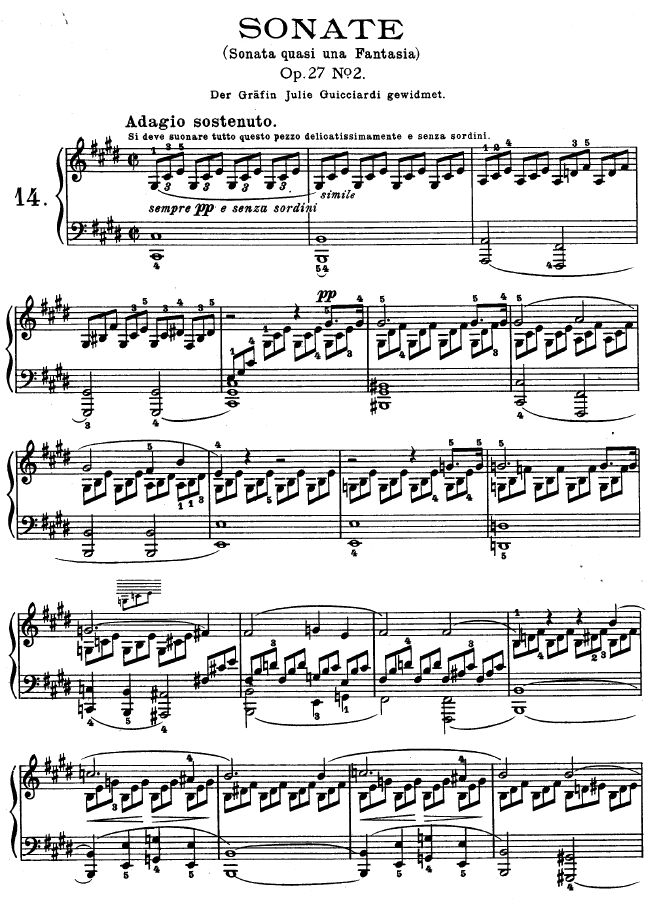 第十四钢琴奏鸣曲-月光曲-（Op.27 No.2）