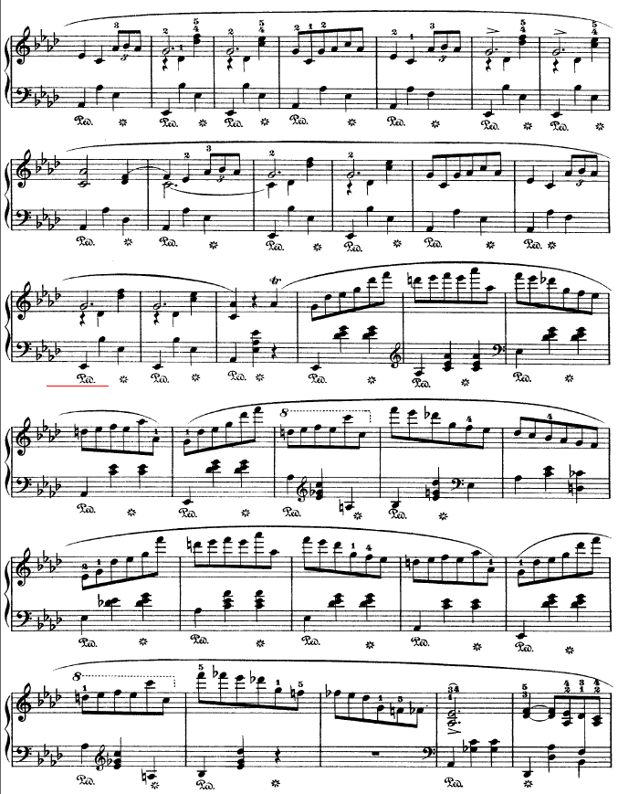 降A大调圆舞曲作品42
