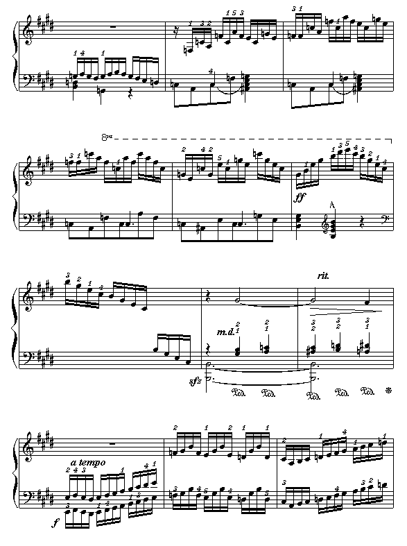 E大调练习曲