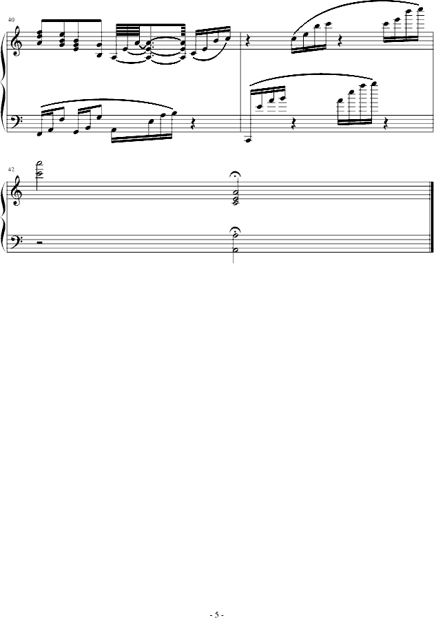 动画片橙路原声钢琴曲Missing