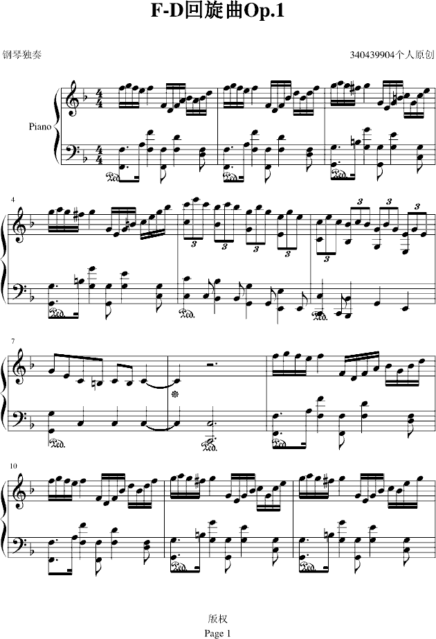 F-D回旋曲Op.1