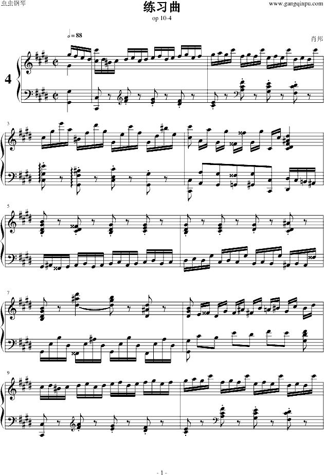 练习曲 op 10-4