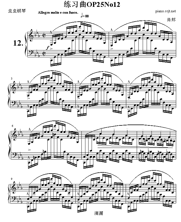 练习曲OP25No12