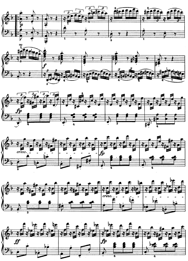 F大调第六钢琴奏鸣曲 - Op.10—2