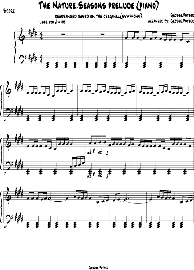 the nature seasons prelude (piano)