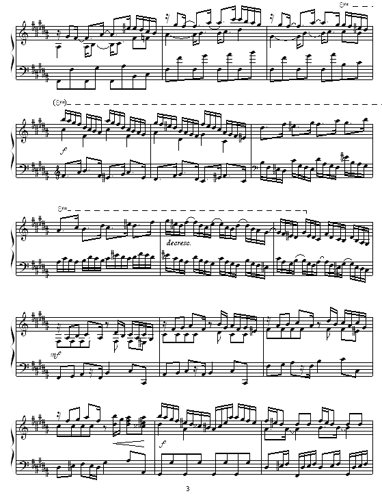 Etude in B Major