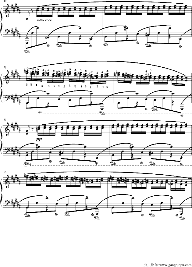 肖邦三度练习曲(op.25 no.6)