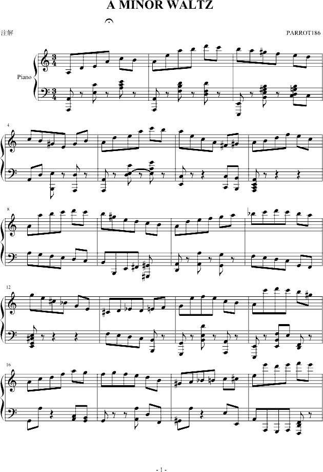 A MINOR  WALTZ