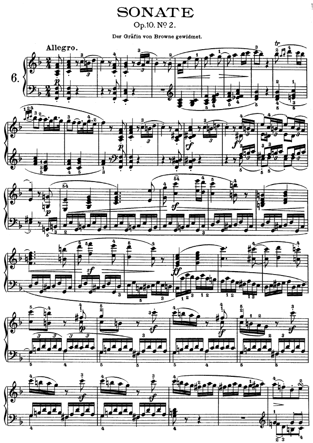 F大调第六钢琴奏鸣曲 - Op.10—2