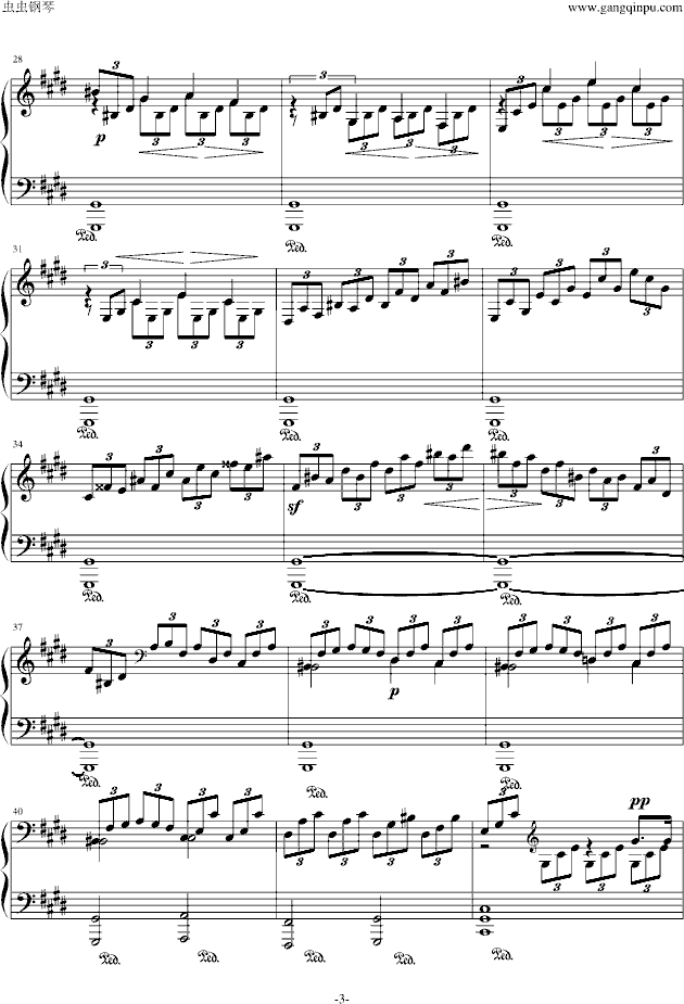 月光奏鸣曲（1，2，3乐章）