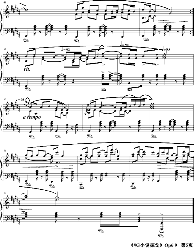 #G大调探戈Op6.9(The style of Chinese)