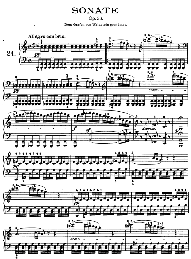 第二十一钢琴奏鸣曲-（Op.53）