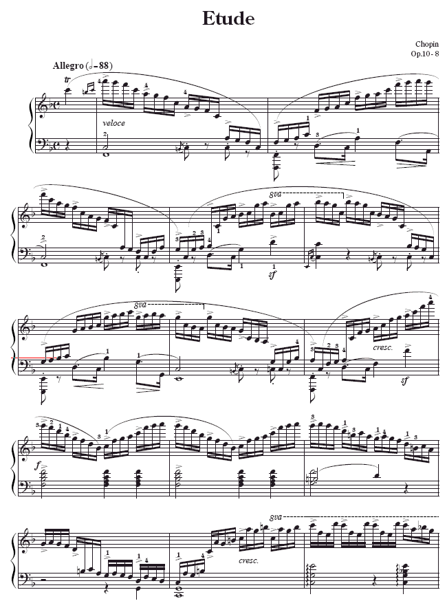 第八练习曲-Etude Op.10-8