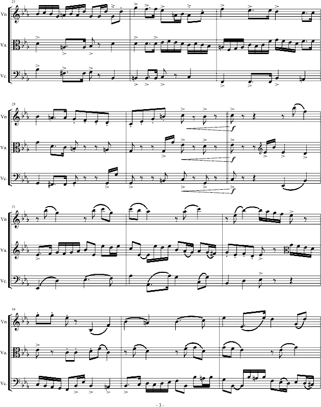 三声部赋格（为弦乐三重奏而作）