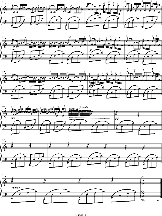卡农-(演奏最简版)