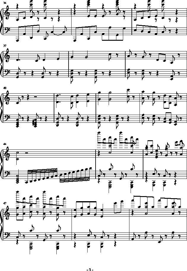 武侠小调主题狂想曲（总谱）