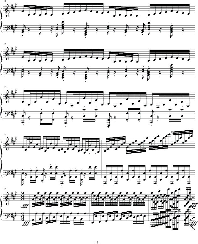 A大调奏鸣曲第一乐章