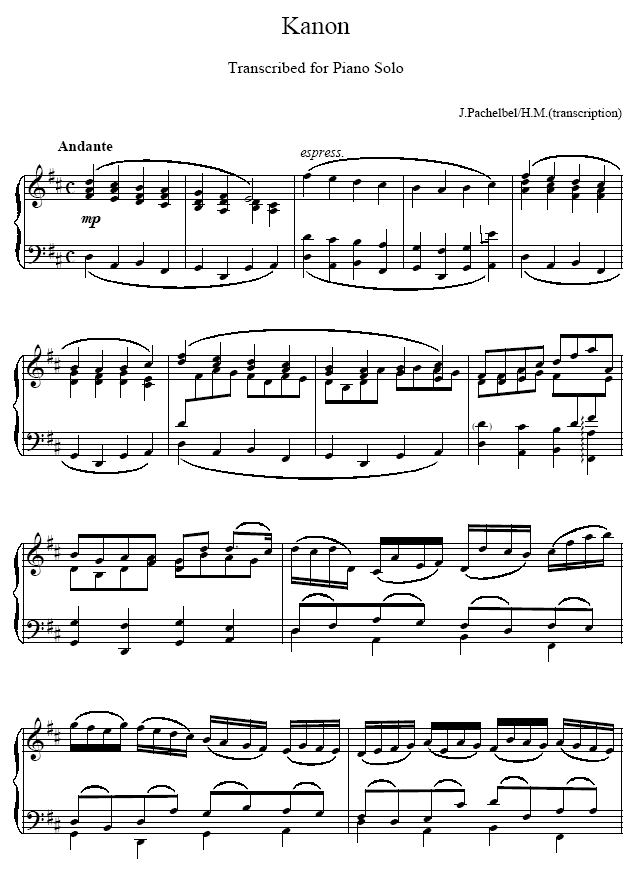 D大调卡农-Cannon D