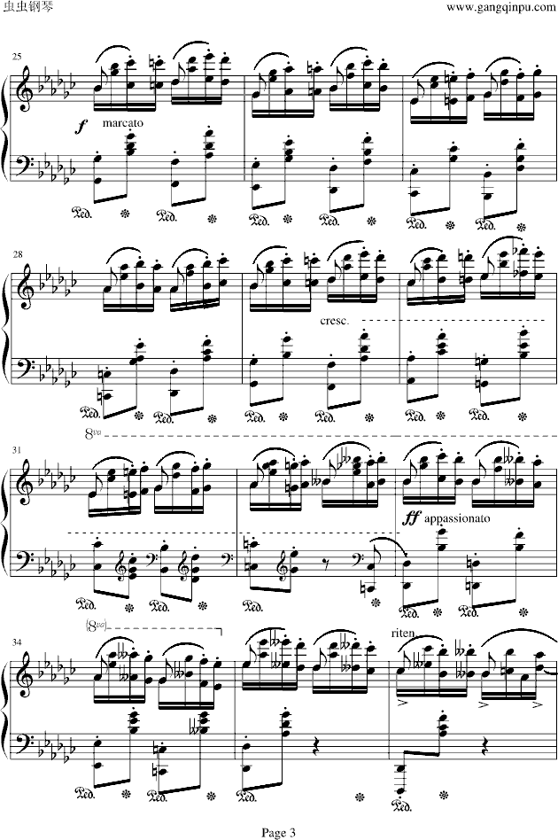 肖邦练习曲op25，no.9