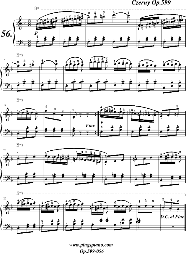 Czerny Op.599 -- 56.