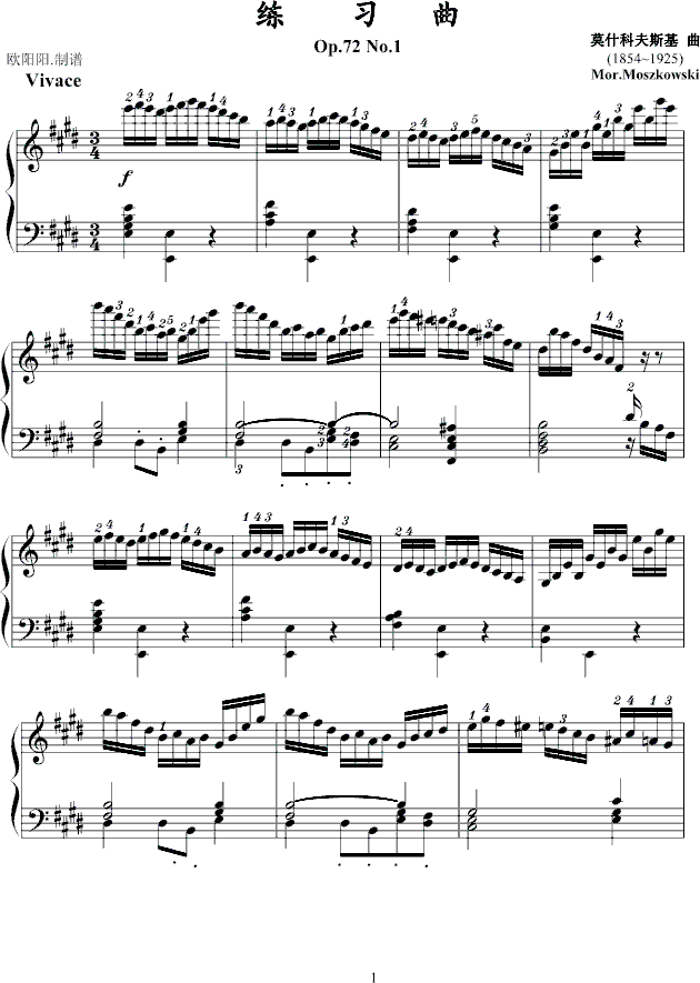 练习曲Op.72 No.1