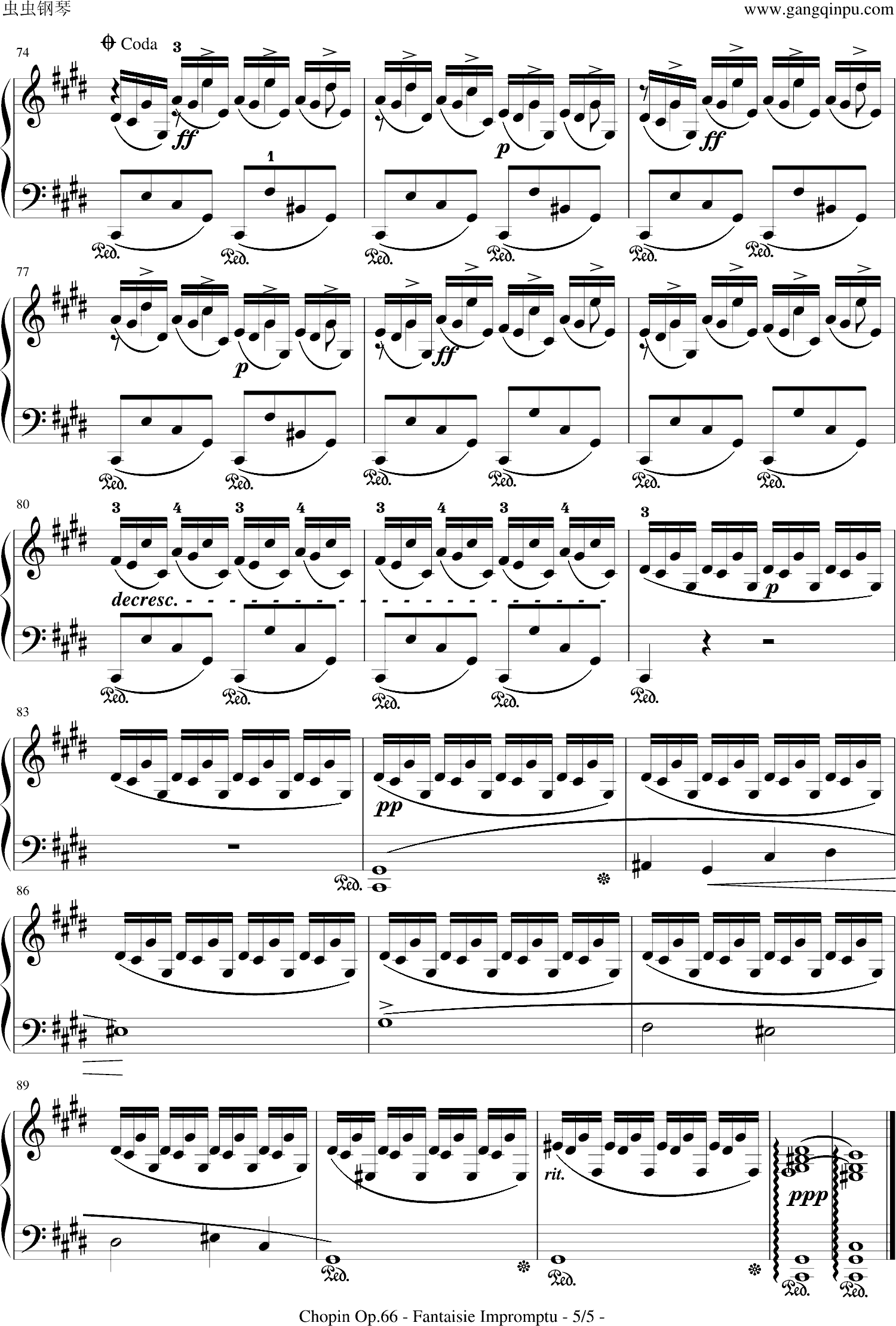即兴幻想曲-带指法-Op.66