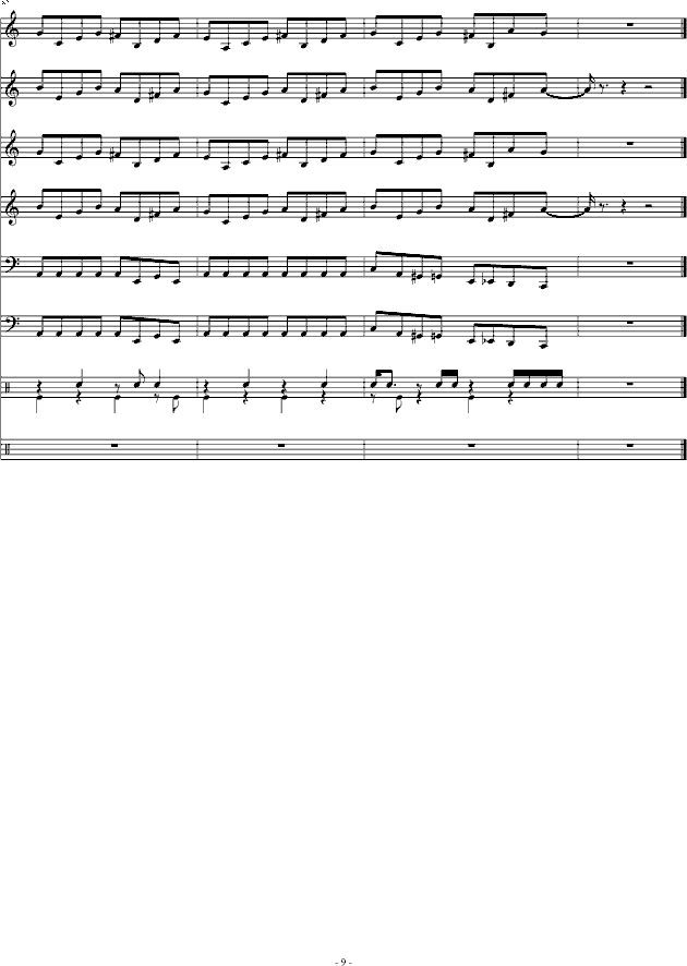 重装机兵BOSS曲（总谱）
