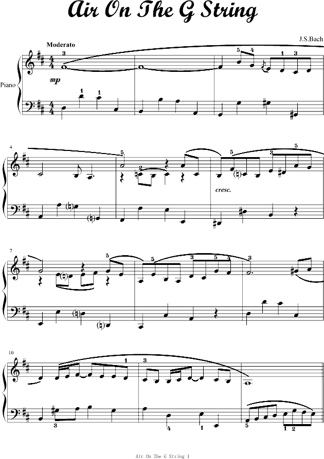 Air On The G String(G弦之歌)
