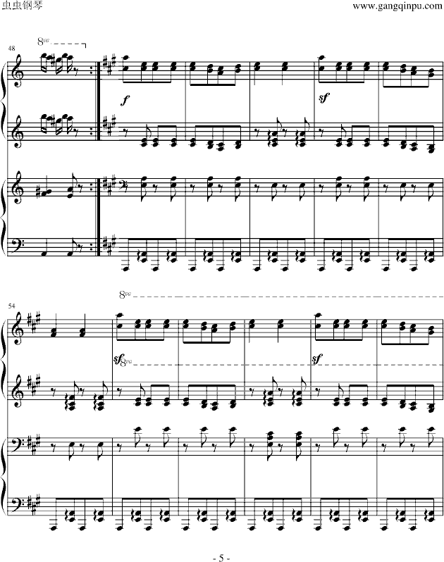 匈牙利舞曲第五号（四手联弹）