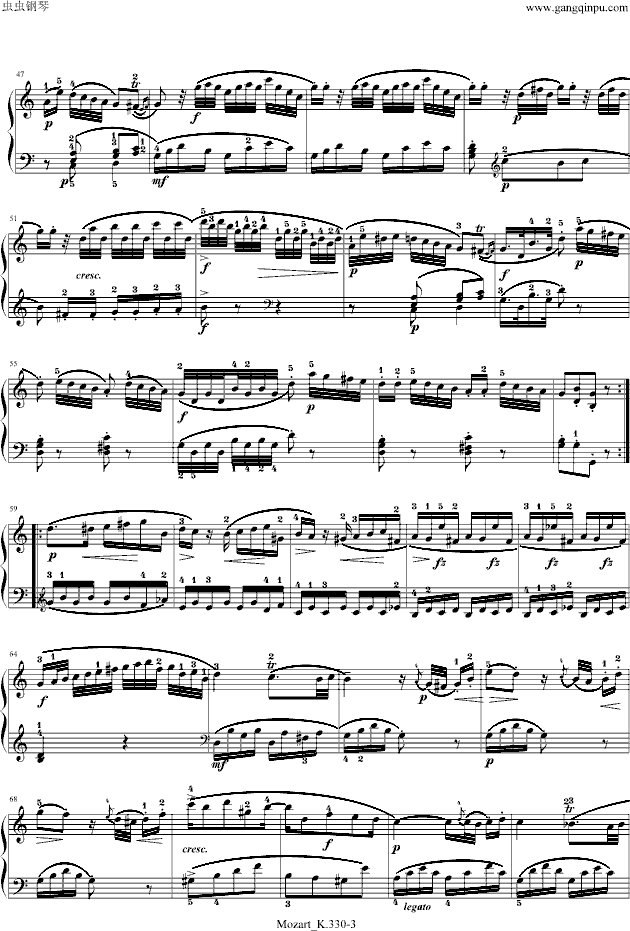 莫扎特-C大调第十钢琴奏鸣曲
