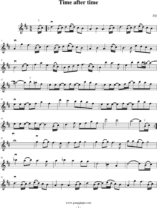 Time after time-提琴