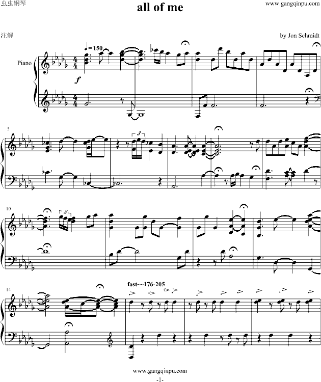 all of me完整版  by Jon Schmidt