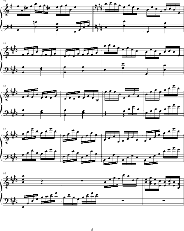 E大调回旋曲