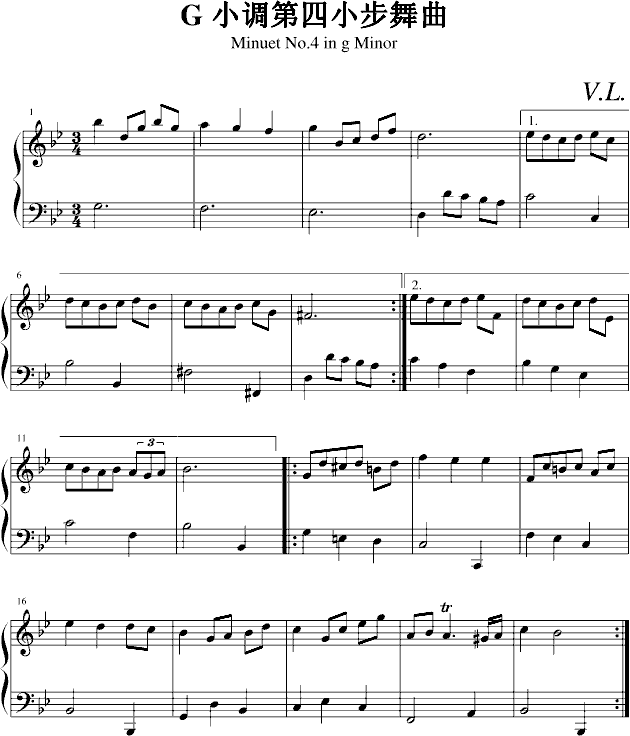 g小调第四小步舞曲