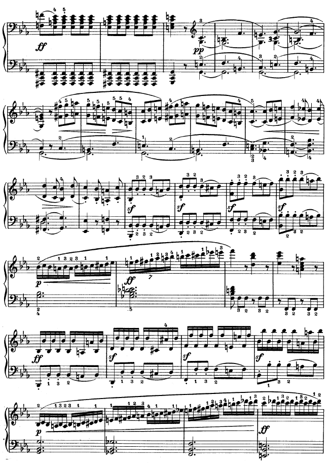 降E大调第四钢琴奏鸣曲-Op.7