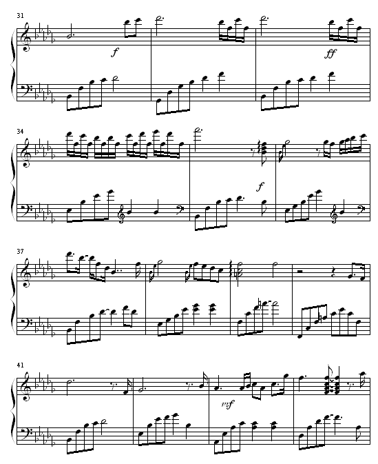 眼泪钢琴曲Tears（一往琴声）改