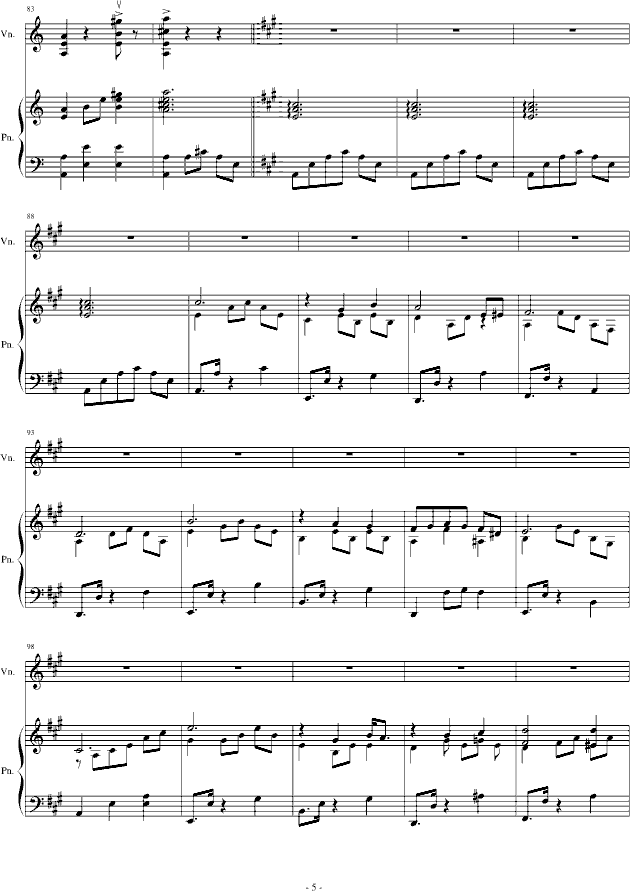 H14-A小调舞曲（For Piano And Violin）
