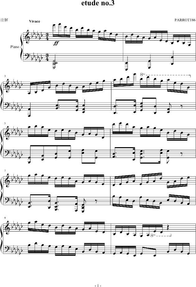 eyude no.3 in G flat