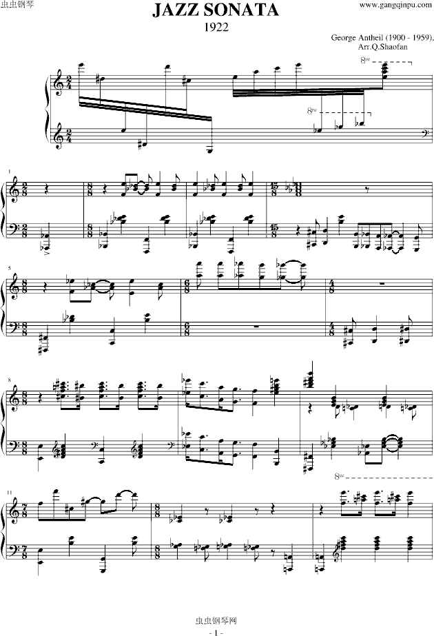 第四钢琴奏鸣曲“爵士”Jazz Sonata