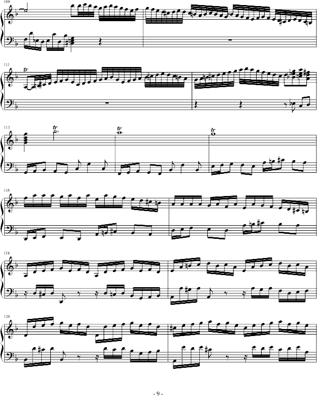 巴赫第一键盘（钢琴）乐协奏曲（第一乐章）