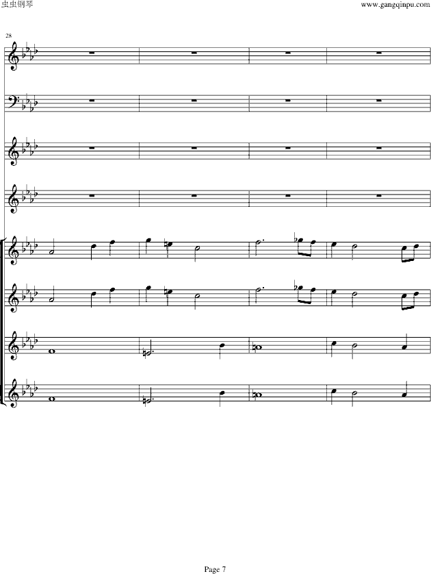 双童声协奏曲Concerto Pour Deux Voix-合唱版