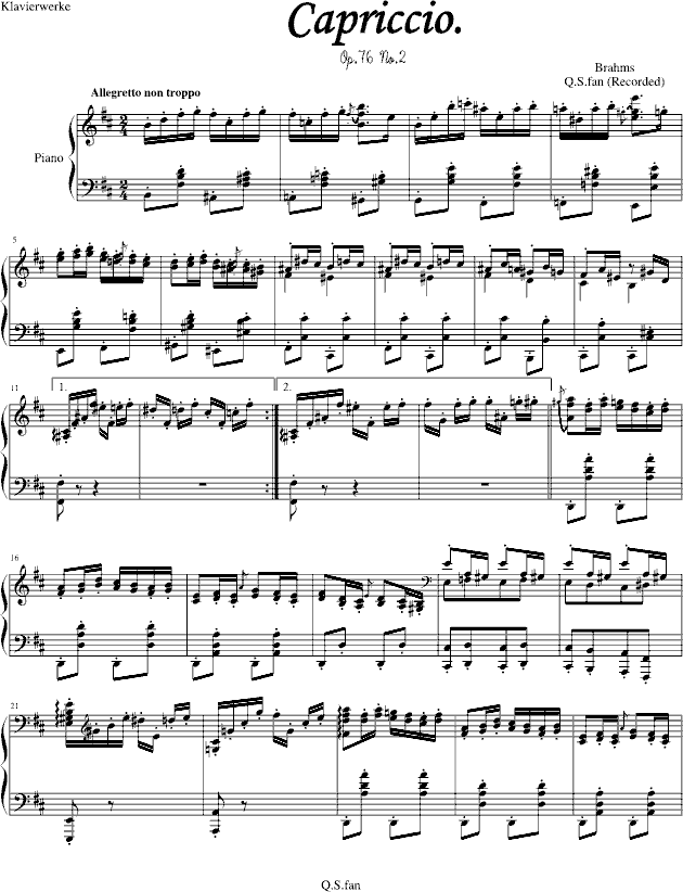 随想曲Op.76 No.2