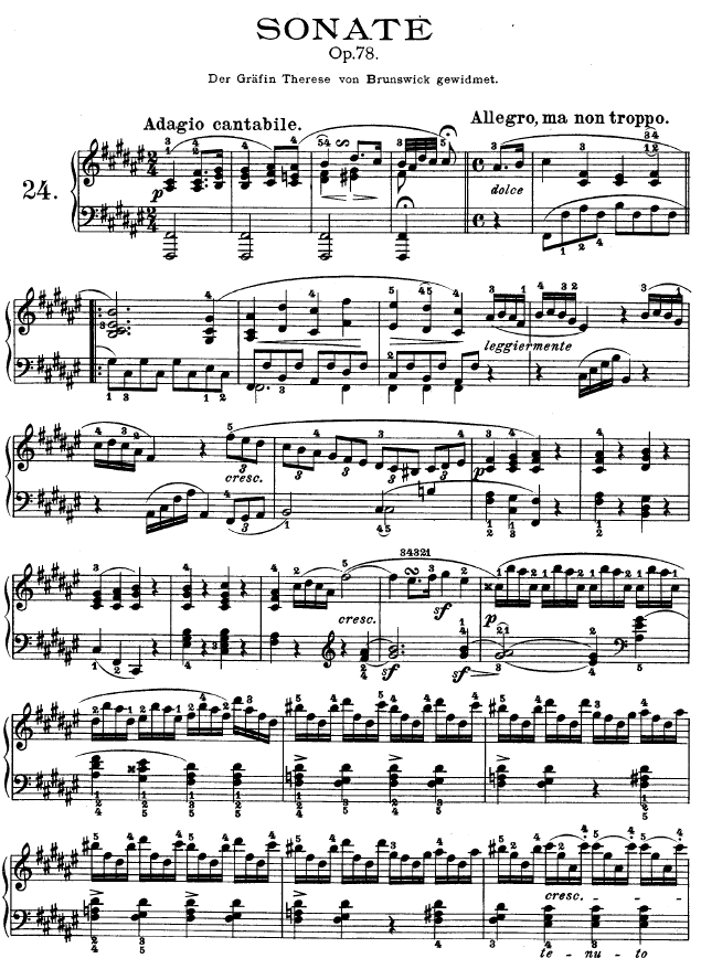 第二十四钢琴奏鸣曲-Op.78