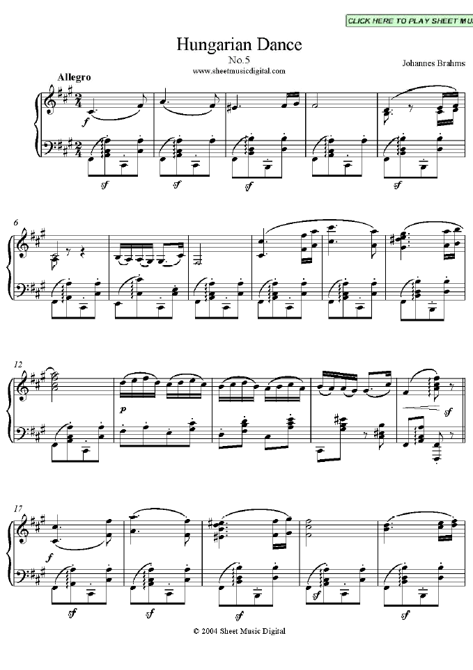 Hungarian Dance no.5