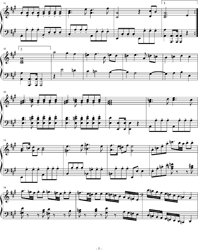  A大调奏鸣曲（第一乐章）