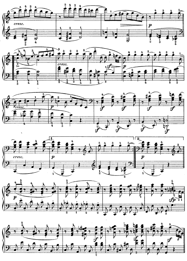 G大调第十钢琴奏鸣曲　Op. 14 No--2